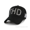 Gorra de béisbol de calidad unisex personalizada con decoración de metal